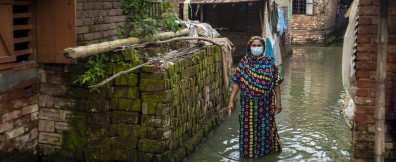 Flood in the streets of Bangladesh